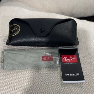 Ray-Ban Black Sunglasses Case with Cleaning Cloth